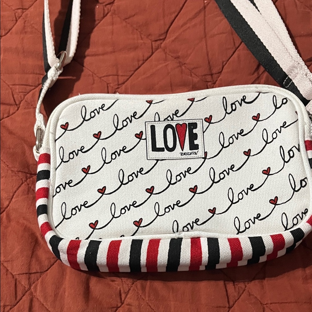 Love White and Red Crossbody Bag